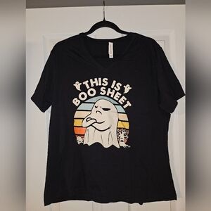 Women's Black Vneck Tee